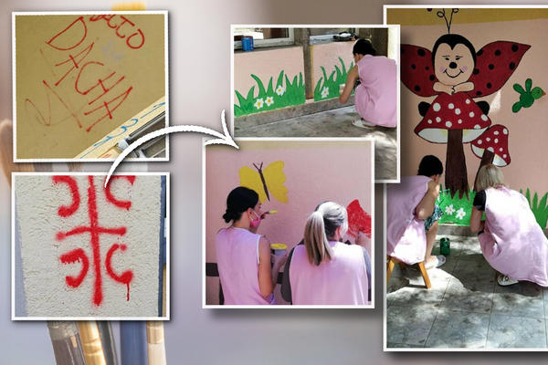 KUKASTI KRSTOVI ZAMENJENI LIKOVIMA IZ BAJKI: Niške vaspitačice su srpske carice dana