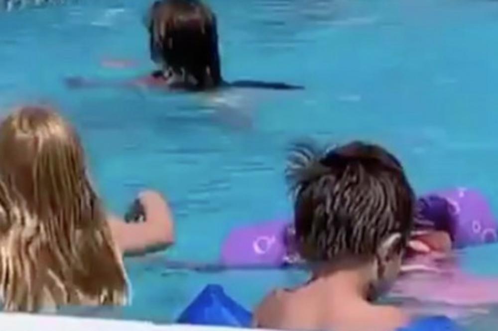 POZIRALA U BAZENU PREPUNOM DECE, ZBOG ONOG ŠTO JE IMALA NA SEBI SVI SU JE GLEDALI U ŠOKU: Tviter se usijao zbog nje