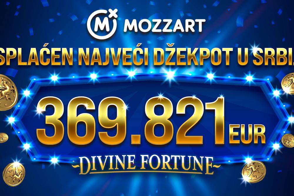 Mozzart isplatio najveći džekpot u istoriji Srbije: 369.821 EVRO!