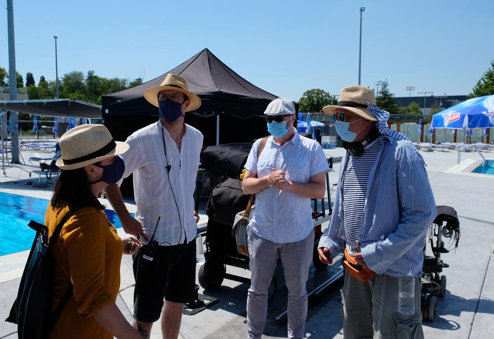 Maja Popović, Milan Stojanović, Gordan Matić i Raša Andrić na setu