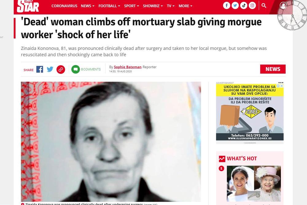 OPERISALI SU JOJ CREVA KADA JE UMRLA, PORODICA ISPLANIRALA SAHRANU! Ujutru je ovakvu zatekli u mrtvačnici, beži bre