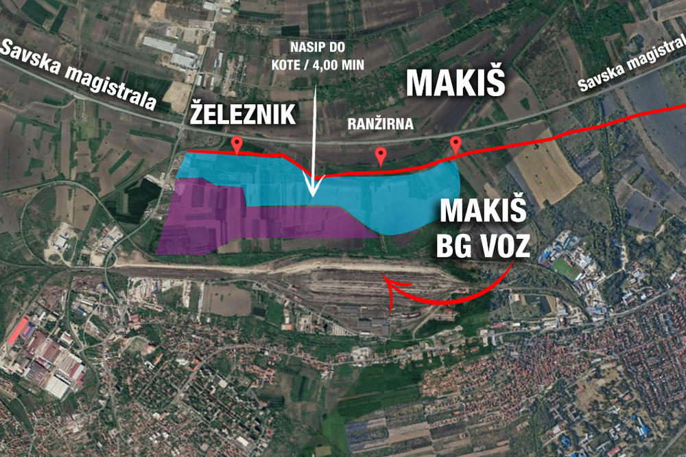 NA MAKIŠKOM POLJU SLEDE RADOVI ZBOG BEOGRADSKOG METROA: Seča drveća, isušivanje, nasipanje peskom