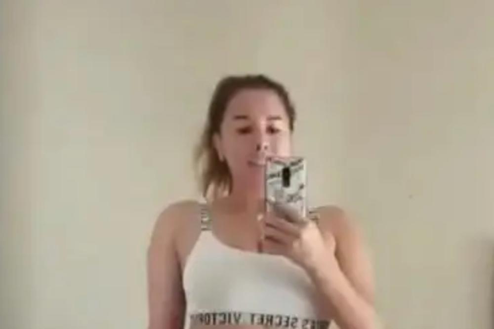 MISLIM DA SMO VIDELI CICA MACU! Nives se snimala dok trenira, ispalo joj SVE, ali ona je nastavila da se ZNOJI