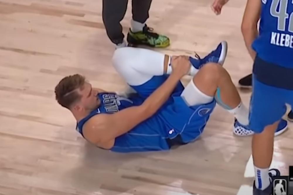 STRAŠNA POVREDA LUKE DONČIĆA: Morali su da ga iznose sa terena! (VIDEO)