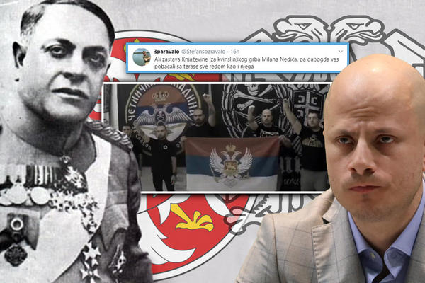 LEVIJATAN SE SLIKAO PORED ZASTAVE IZDAJNIKA I KVISLINGA MILANA NEDIĆA! To je bilo dovoljno za pravi mali rat