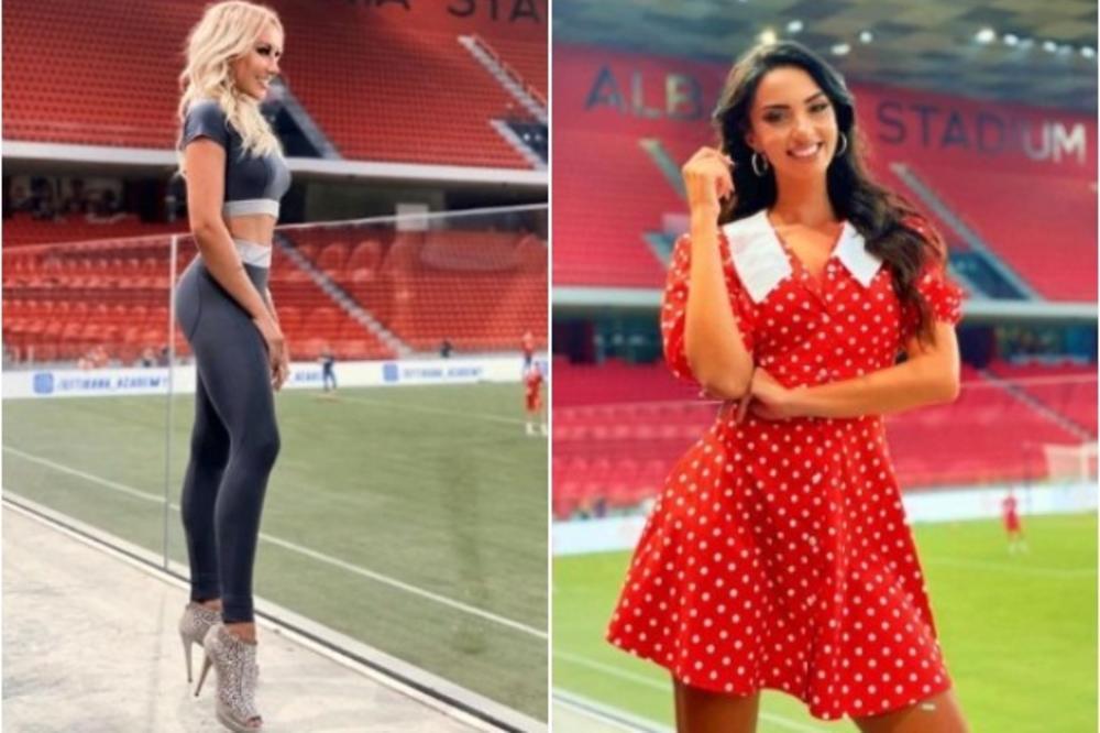 SVI NA STADIONU U TIRANI SU GLEDALI U OVE DVE LEPOTICE: Kad bacite jedan pogled - biće vam jasno i zašto!