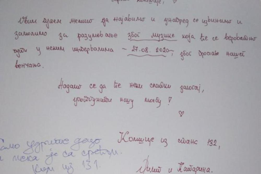 ONI SE SUTRA VENČAVAJU, PA SU OBAVESTILI KOMŠIJE O TOME: Kada su pročitali poruku koja je stigla ZABEZEKNULI SU SE