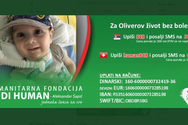 UJEDINIMO SE, OLIVERU PONESTAJE VREMENA: Ima samo 8 meseci i bori se sa smrtonosnom bolešću, treba mu milion evra