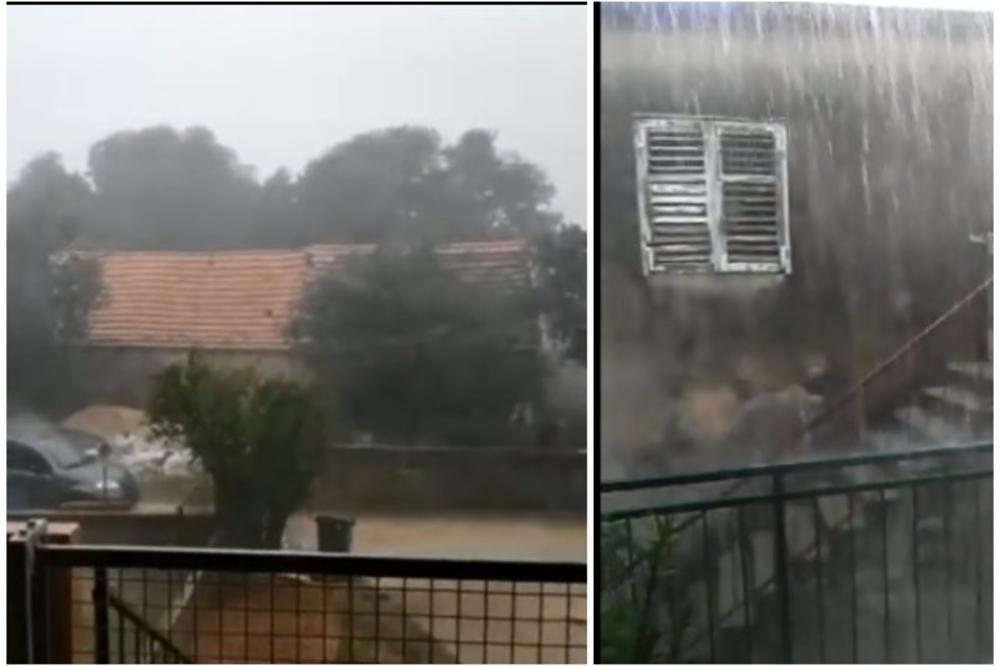 OLUJA UNIŠTILA ŠIBENIK: Kiša padala samo 11 minuta i napravila potop! Širi se i na ostatak zemlje! (VIDEO)