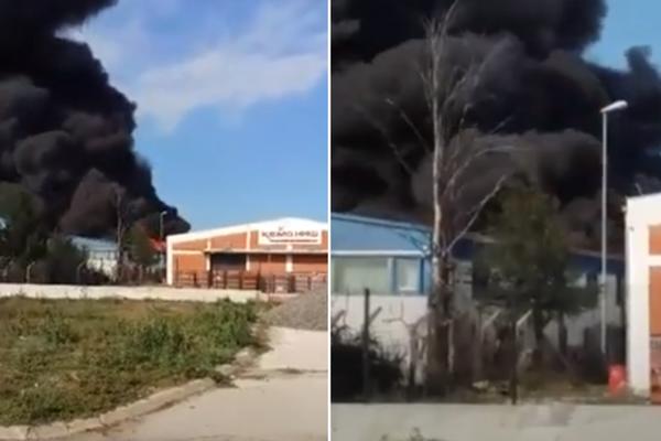 PRVI SNIMCI IZ NIŠA: Snimljena je prava EKOLOŠKA KATASTROFA, kulja dim posle vatre u fabrici boja i lakova (VIDEO)