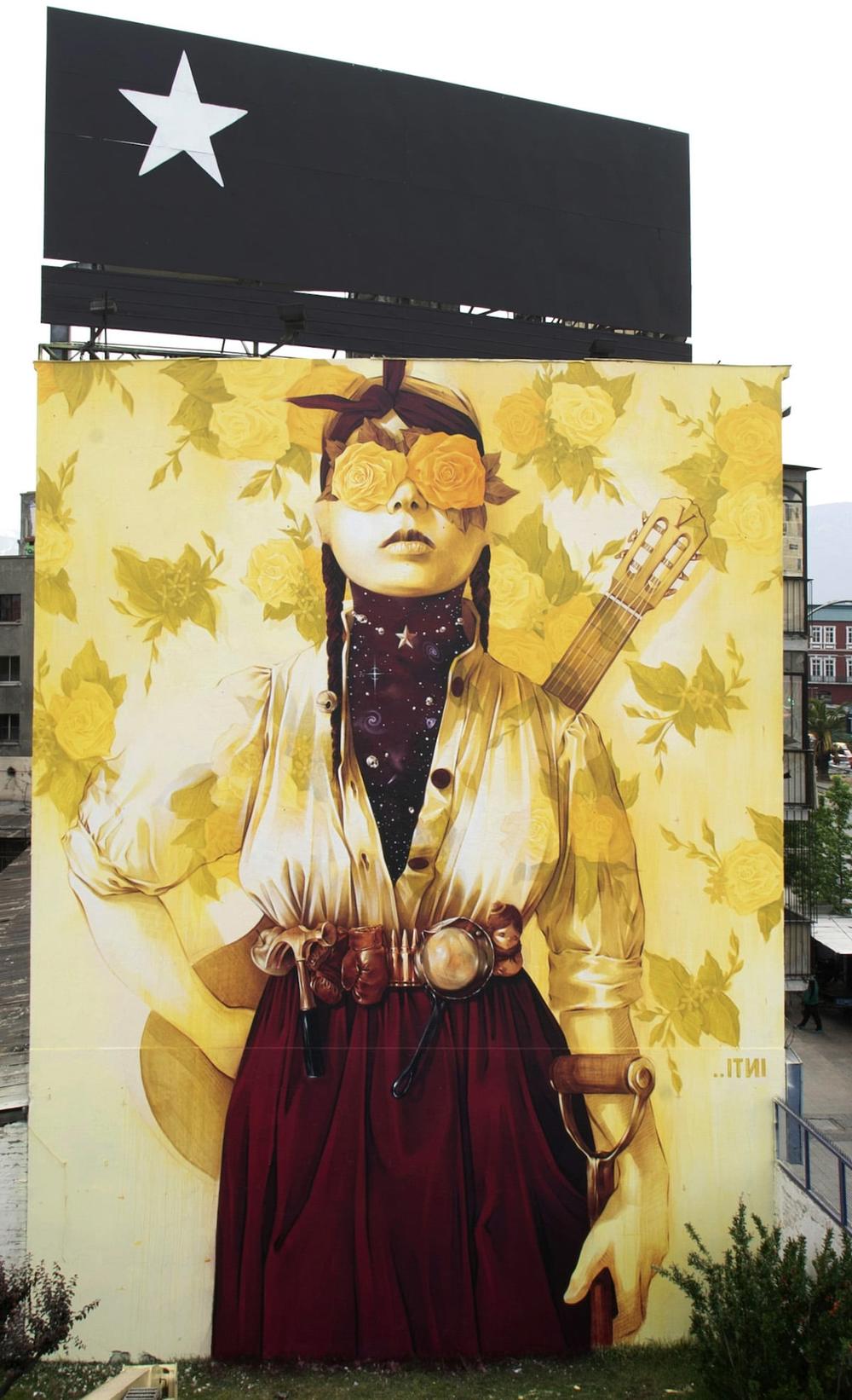 Intijev mural 'Vaskrsenje proleća' u Santjagu, Čile