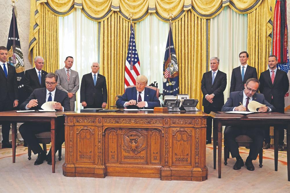 VUČIĆ I HOTI UČINILI SU BALKAN BEZBEDNIJIM: Američki PREDSEDNIK nahvalio šefove obe DELEGACIJE!