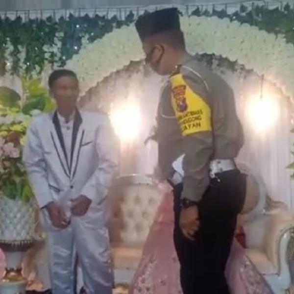 POLICAJAC JE DOŠAO NA SVADBU I VIDEO MLADOŽENJU BEZ MASKE: Usledila je urnebesna kazna (VIDEO)