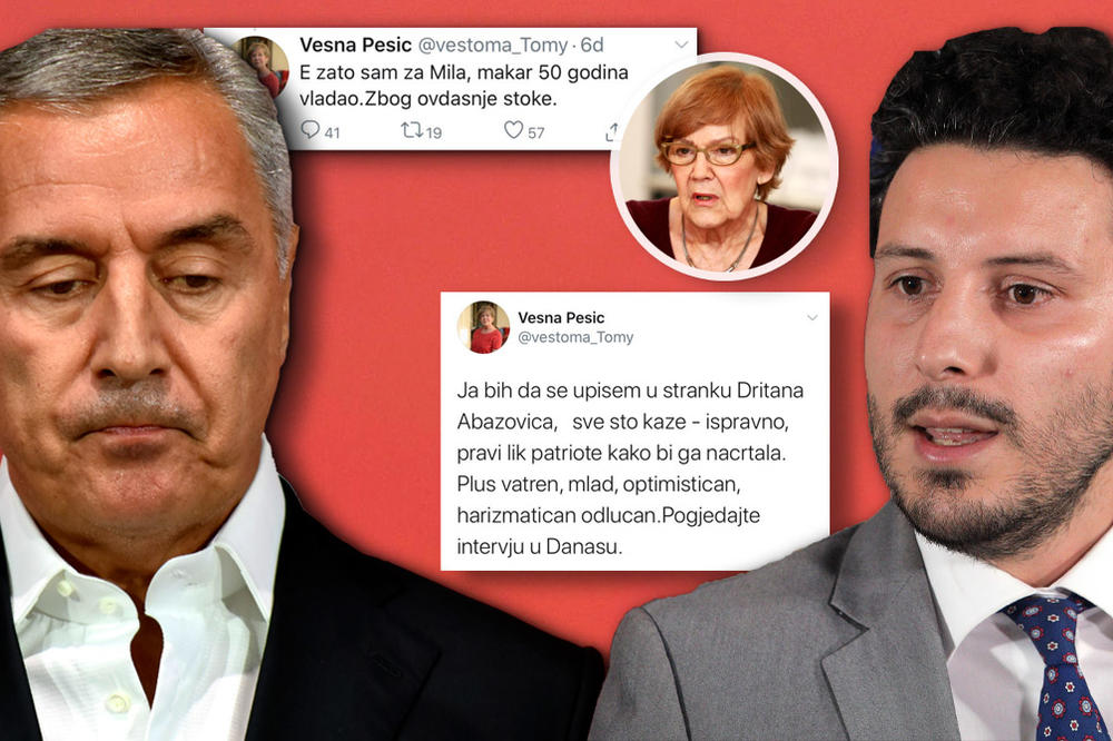 S MILA NA DRITANA: Vesna Pešić se juče klela u Mila, a danas obožava Dritana! OVA SLIKA GOVORI VIŠE OD 1.000 REČI