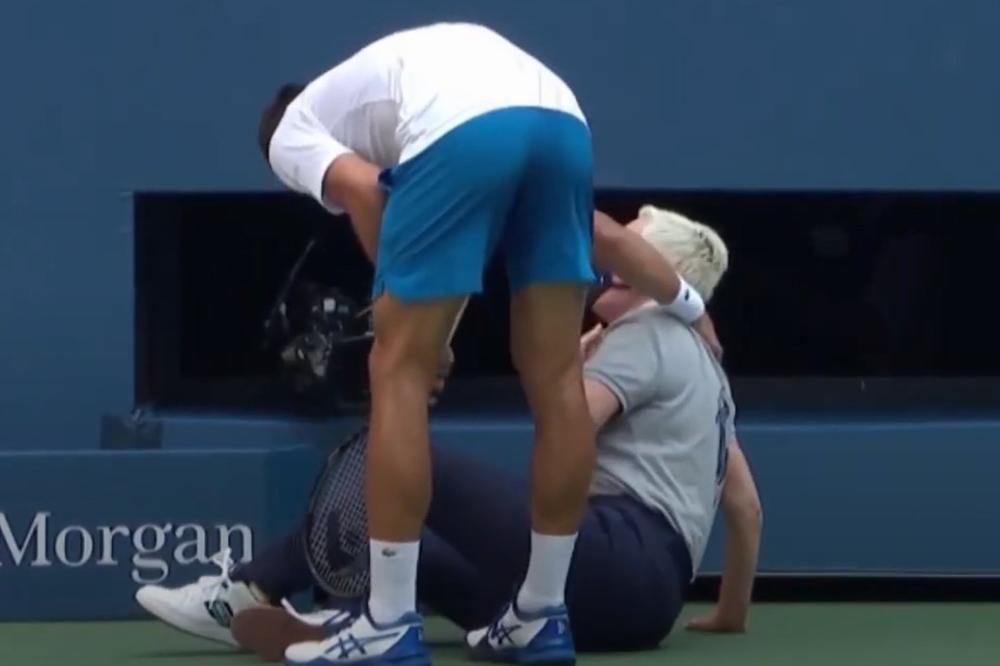 OSIM ŠTO PIJE, VOLI I DA SE JAVNO RAZGOLITI: Skandalozna fotka sudije zbog koje je Nole izbačen s US opena! (FOTO)