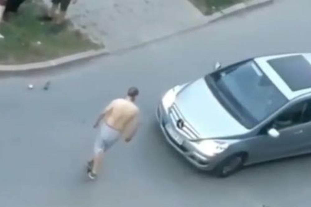 NOVI ŠOKANTAN SNIMAK IZ NOVOG SADA! Policija je hitno reagovala i UHAPSILA OVOG BOLESNIKA! (VIDEO)