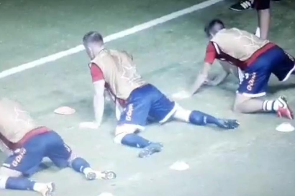 FUDBALERI ZVEZDE SIMULIRALI S*KS NA KIPRU! Gledamo i ne verujemo šta rade! (VIDEO)