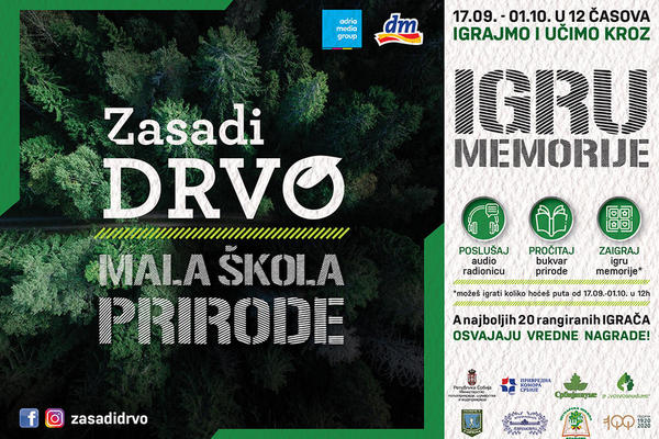 MALA ŠKOLA PRIRODE: Igrajmo se i učimo zajedno, poslušaj audio radionicu, pročitaj Bukvar prirode, igra memorije!