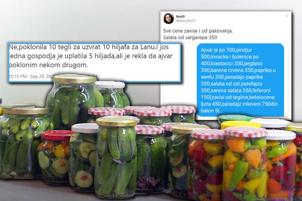 AJVAR, PINĐUR, PEGLANE PAPRIKE: Ova žena pravi i prodaje ZIMNICU NA TVITERU! Ima 2 RAZLOGA zašto to RADI! (FOTO)