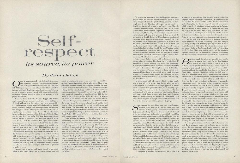 Originalni esej, objavljen u časopisu Vogue 1961.
