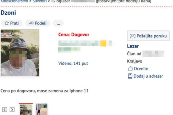 URNEBESAN OGLAS IZ KRALJEVA: Lazar rešio da se proda i to u rubrici kolekcionarstvo (FOTO)