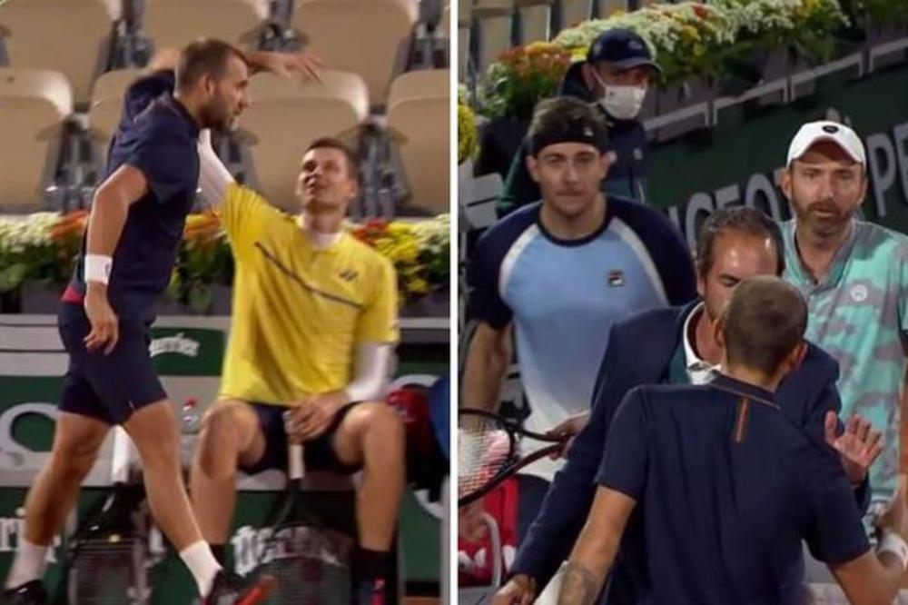 NE VRIŠTI MI U FACU: Novi skandal na Rolan Garosu, sudija razdvajao tenisere da se ne pokolju! (VIDEO)