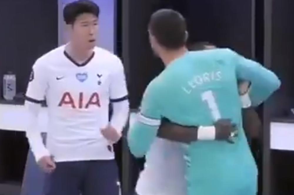 LJORIS SE ZALETEO NA SONA, ON USTAO I UZVRATIO: Snimak iz svlačionice Totenhema kakav niste videli - pravo ludilo!