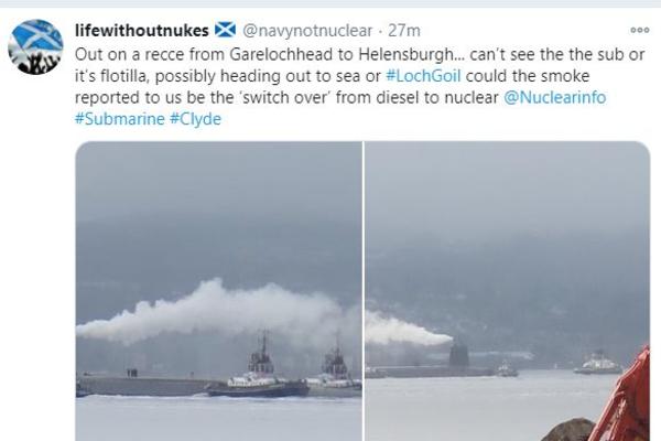 GUSTI BELI DIM KULJA IZ NUKLEARNE PODMORNICE NA OBALI ŠKOTSKE: Ove slike su upravo objavljene! (FOTO)