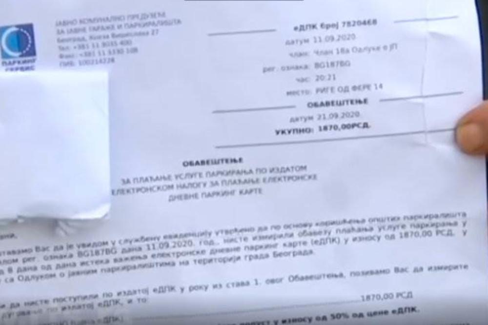 GORDANA JE DOBILA KAZNU OD PARKING SERVISA ZBOG KOJE SE SABLAZNILA Nije verovala šta piše, TO MOŽE SVAKOM DA STIGNE