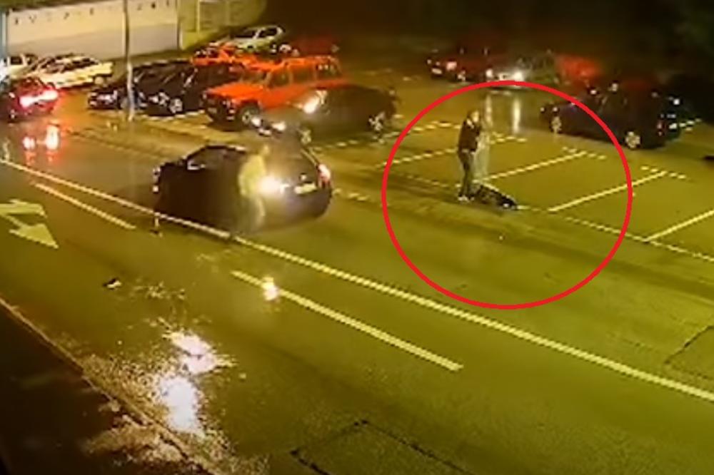 UZNEMIRUJUĆE! Devojka u Ivanjici prelazila ulicu na pešačkom, automobil je razneo, LETELA JE 10 METARA! (VIDEO)