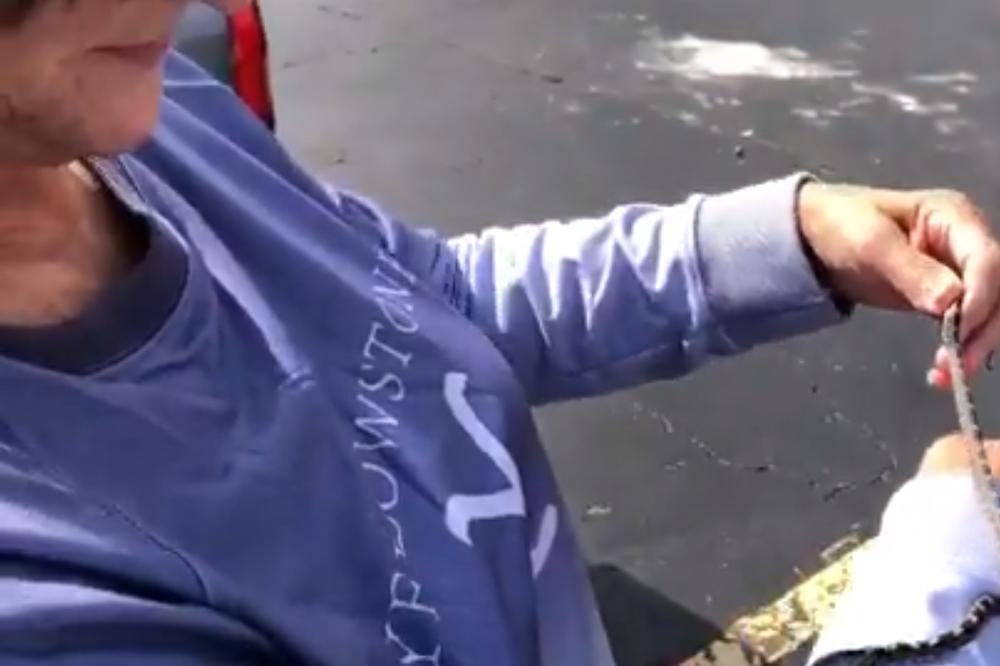 SNIMAK GLEDATE NA SOPSTVENU ODGOVORNOST! Žena je sređivala dvorište, mislili su da joj je SPLJESKANA GLAVA (VIDEO)