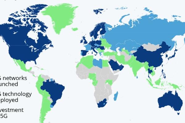 OVA KARTA POKAZUJE GDE JE SVE NA PLANETI ZASTUPLJENA 5G MREŽA: Ova ZEMLJA prednjači, a evo šta je sa Srbijom (MAPA)