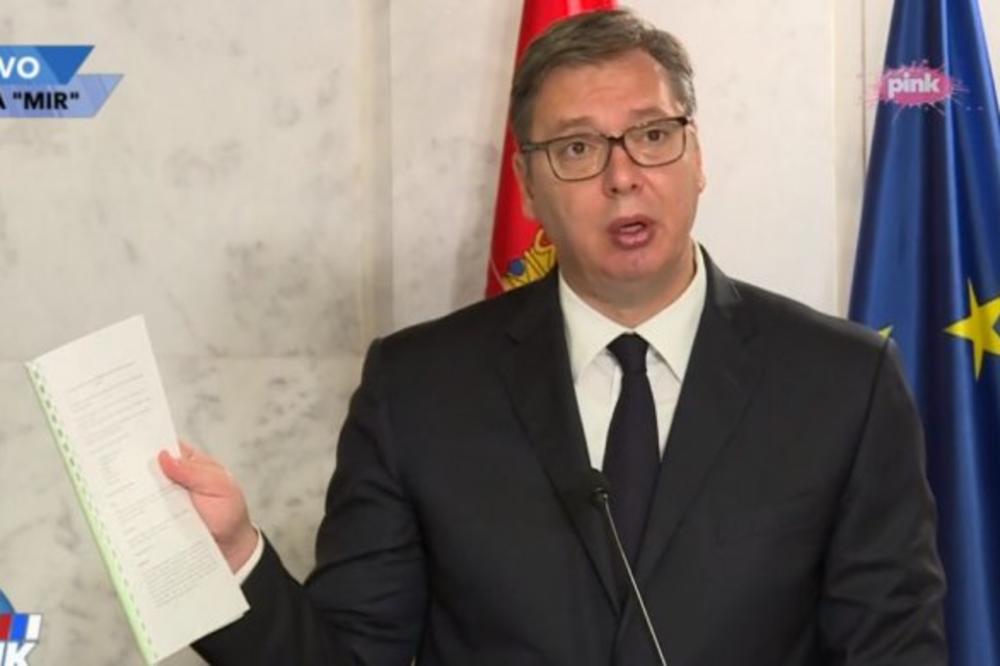 OVAJ DOKUMENT NIJE VIĐEN DO SAD! Vučić pokazao jedan akt, pa objasnio GLAVNI PROBLEM U DIJALOGU SA PRIŠTINOM