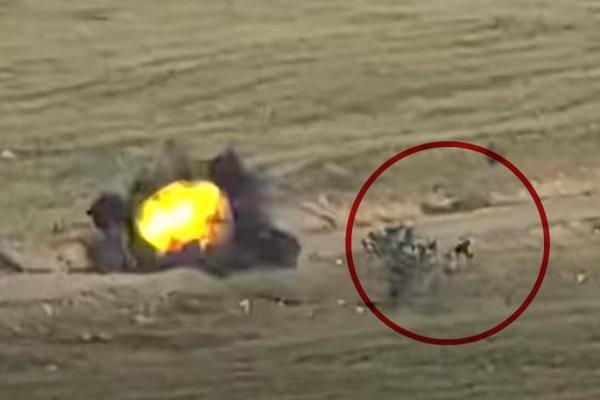 DIREKTAN POGODAK, HOROR: Jermenska raketa razara oklopno vozilo, azerski vojnik učinio nemoguće! UZNEMIRUJUĆI VIDEO