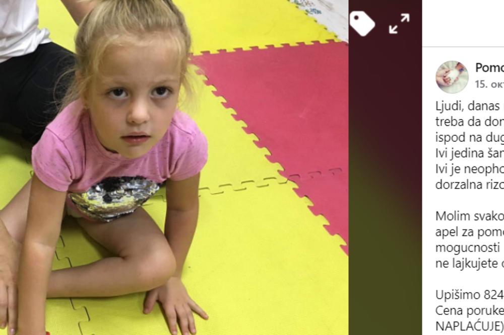 LJUDI, MALA IVA NEMA VIŠE VREMENA: Dovoljan je jedan klik da joj spasite život! (FOTO)