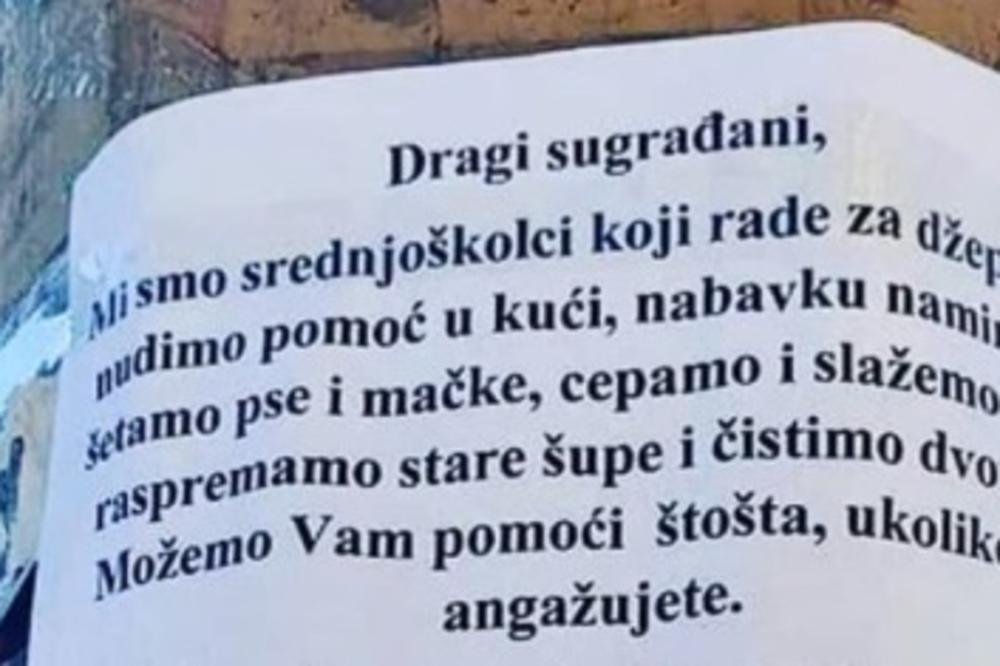 OSVANUO OGLAS U ČAČKU! Dečaci raspametili sugrađane, OVO morate da vidite! (FOTO)