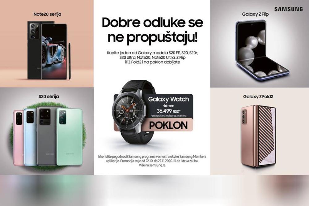 Otvorena sezona darivanja: Samsung Galaxy Watch 46mm na poklon uz kupovinu odabranih uređaja