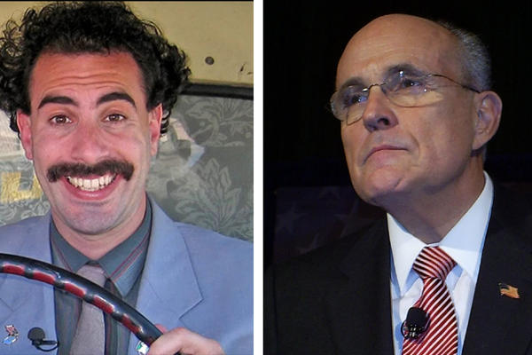 BORAT UVALIO VRUĆ KROMPIR RUDIJU ĐULIJANIJU - Sam u sobi sa maloletnicom, sa rukom u pantalonama...