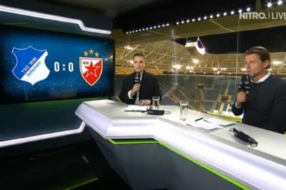 ZBOG NJE SU SVI JEDVA ČEKALI POLUVREME I KRAJ HOFENHAJM - ZVEZDA: Niko nije menjao kanal kad se pojavila ona (FOTO)