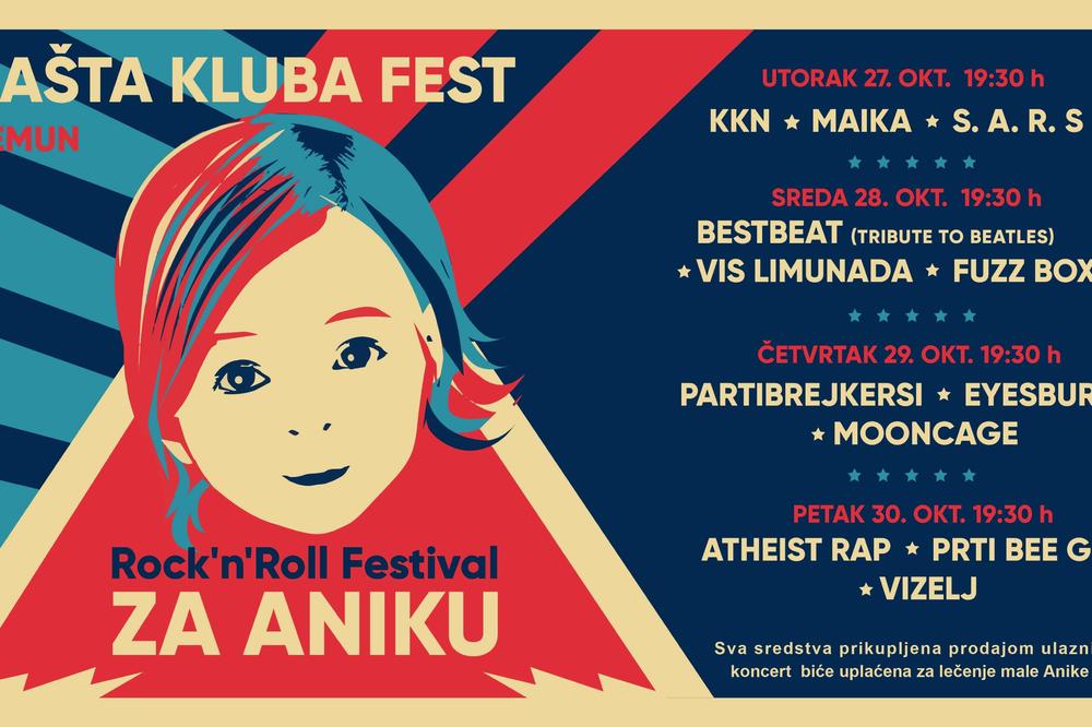 HUMANITARNI ROCK FESTIVAL ZA POMOĆ MALOJ ANIKI: Učestvuju Partibrejkersi, KKN, SARS, Eyesburn i mnogi drugi