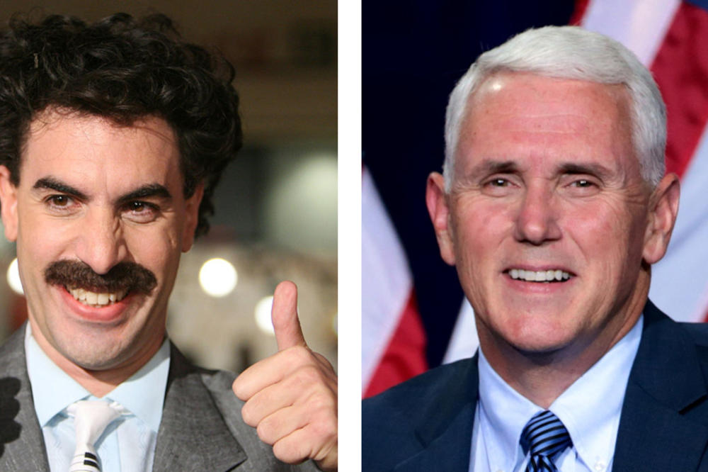 SAŠA BARON KOEN otkriva kako je uspeo da se PRERUŠEN U DONALDA TRAMPA ušunja u salu gde je MAJKL PENS DRŽAO GOVOR