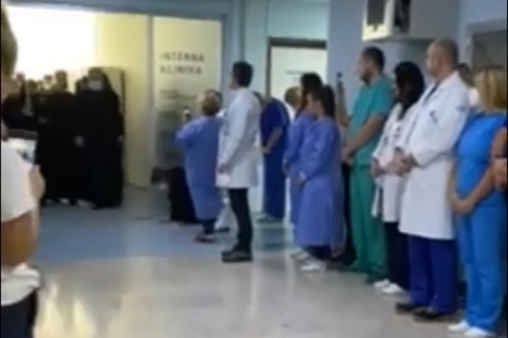 TUŽNA POVORKA: I lekari Kliničkog centra ispratili Amfilohija (VIDEO)