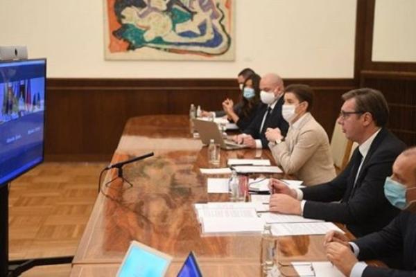 VUČIĆ NA VIDEO KONFERENCIJI MALI ŠENGEN: Učestvuju i Rama i Zaev! (VIDEO)