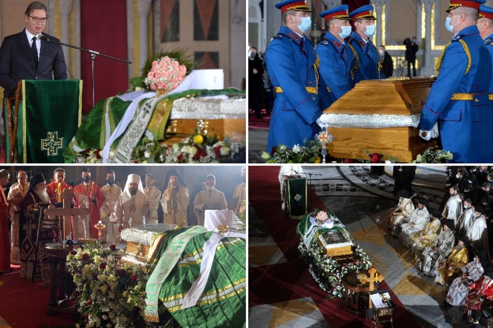 SAHRANJEN PATRIJARH IRINEJ: Kovčeg sa posmrtnim ostacima u kriptu odneli GARDISTI VOJSKE SRBIJE!