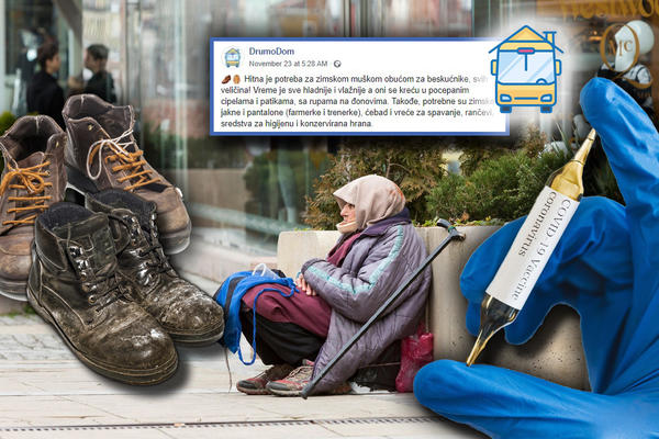 HITNO POTREBNA OBUĆA SVIH VELIČINA ZA BESKUĆNIKE U BGD: Idu bosi, sa rupama u đonovima usred NAJJAČEG UDARA KORONE!