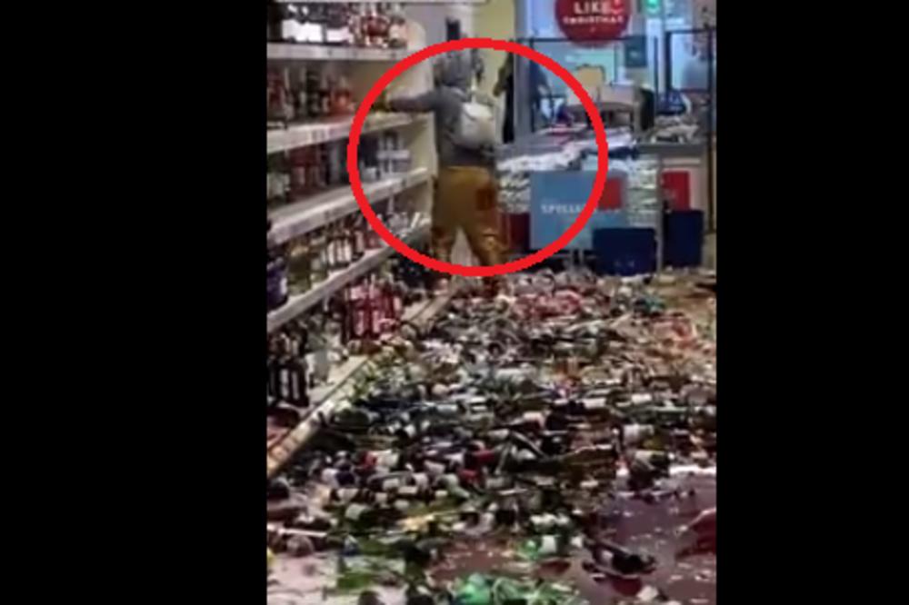 MISLITE DA STE VIDELI BESNU ŽENU? E onda pogledajte ovaj snimak, polomila je 500 FLAŠA VINA! (VIDEO)