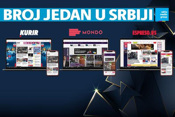 ČAK 3 PORTALA ADRIA MEDIA GROUP MEĐU PRVIH PET U SRBIJI: Hvala vam što ste uz nas!