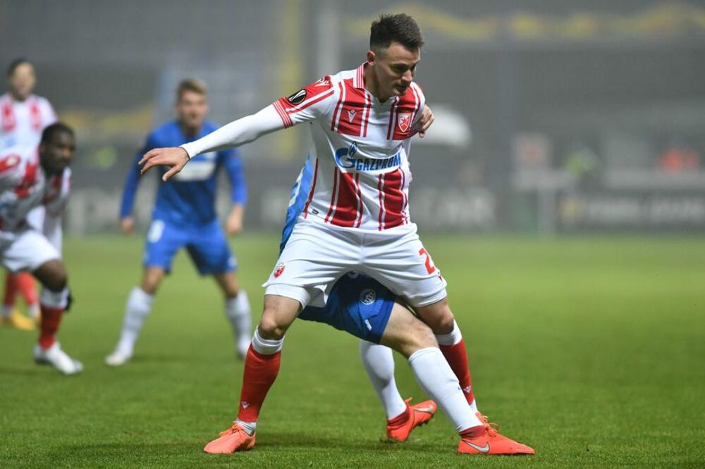 Njegoš Petrović u dresu Crvene zvezde