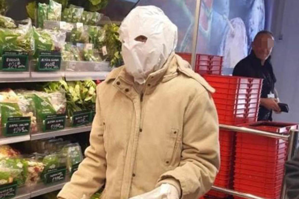 HIT-FOTKA SA BANOVOG BRDA, ONO KAD ZABORAVIŠ MASKU KOD KUĆE: Nije problem ako imaš kesu!