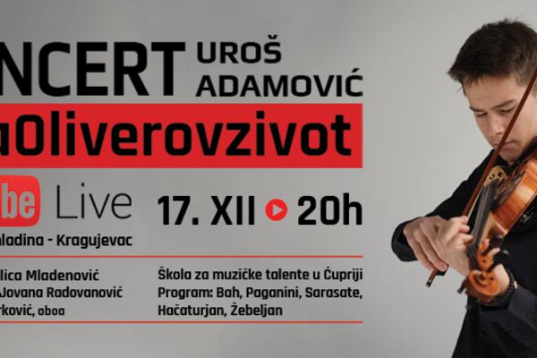 MLADI VIOLINISTA DRŽAĆE KONCERT, SAV NOVAC IDE BEBI OLIVERU! U publici neće biti ljudi, već ONI